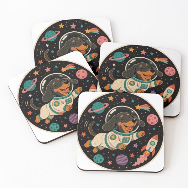 Item preview, Wall Art - Postcard - #2 - Cosmic Dachshund Adventure designed and sold by ForeverPrintsOK.
