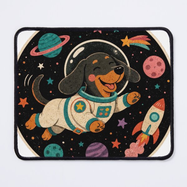 Item preview, Wall Art - Postcard - #2 - Cosmic Dachshund Adventure designed and sold by ForeverPrintsOK.