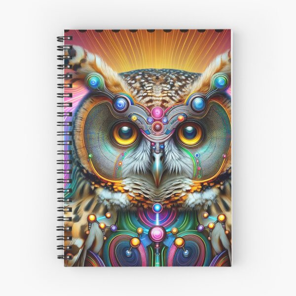 Item preview, Psychedelic Cyber Owl Neon Vision Art designed and sold by PlanetEye Designs.
