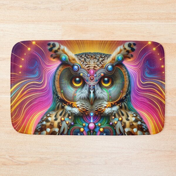 Item preview, Psychedelic Cyber Owl Neon Vision Art designed and sold by PlanetEye Designs.