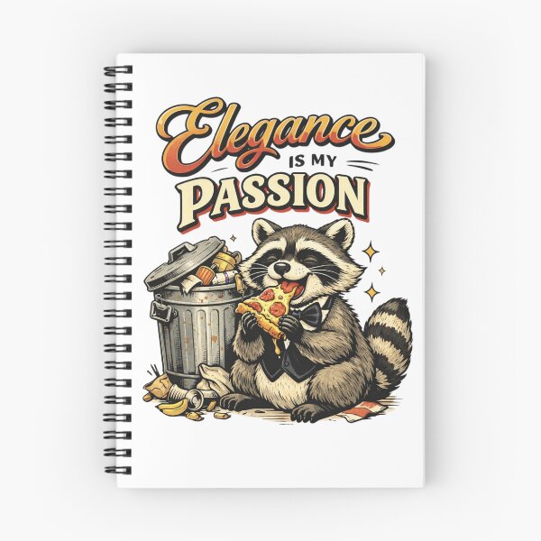 Item preview, Elegance Is My Passion Raccoon Cute Modern Meme designed and sold by Print Loft.