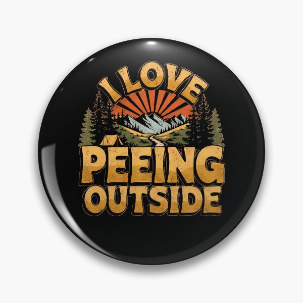 Item preview,  Peeing Outside- Funny Camping-Retro Vintage Hiking -Outdoors Nature Lover Aesthetic design designed and sold by Trinidesigns123.