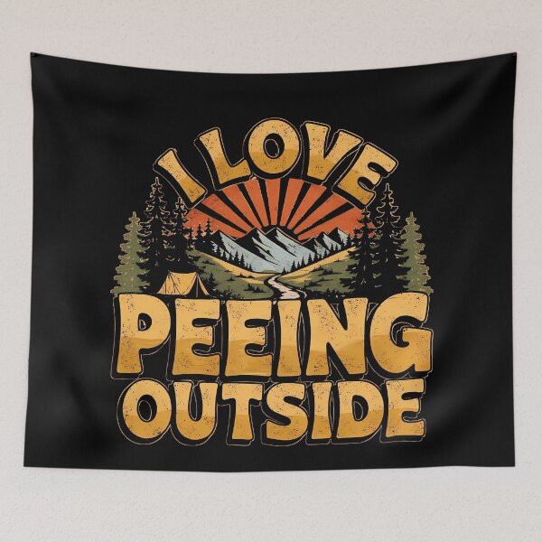 Item preview,  Peeing Outside- Funny Camping-Retro Vintage Hiking -Outdoors Nature Lover Aesthetic design designed and sold by Trinidesigns123.