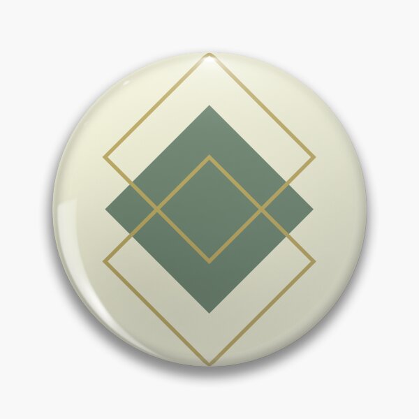 Item preview, Art Deco Geometric Seamless Pattern | Sage Green and Gold Diamond Retro designed and sold by Dino-Lune.