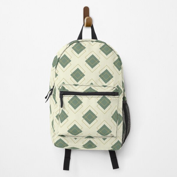 Item preview, Art Deco Geometric Seamless Pattern | Sage Green and Gold Diamond Retro designed and sold by Dino-Lune.