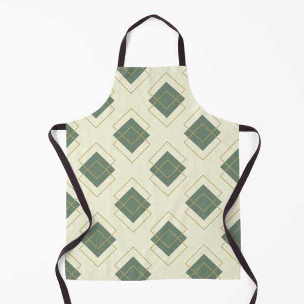 Item preview, Art Deco Geometric Seamless Pattern | Sage Green and Gold Diamond Retro designed and sold by Dino-Lune.