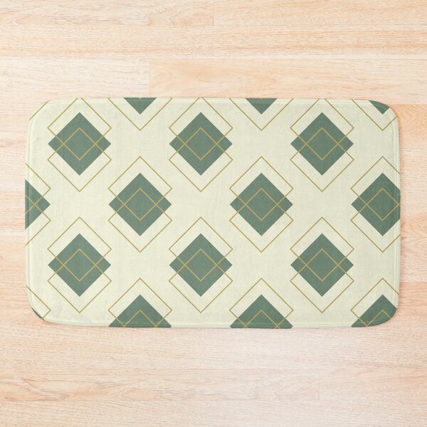Item preview, Art Deco Geometric Seamless Pattern | Sage Green and Gold Diamond Retro designed and sold by Dino-Lune.