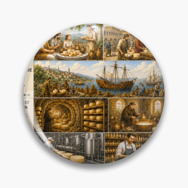 Item preview, The Story of Cheese Vintage Infographic Poster⁠ designed and sold by Easternpantry.