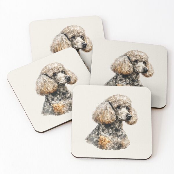 Item preview, Geometric Poodle - Modern Animal Art designed and sold by Tklezardesigns.