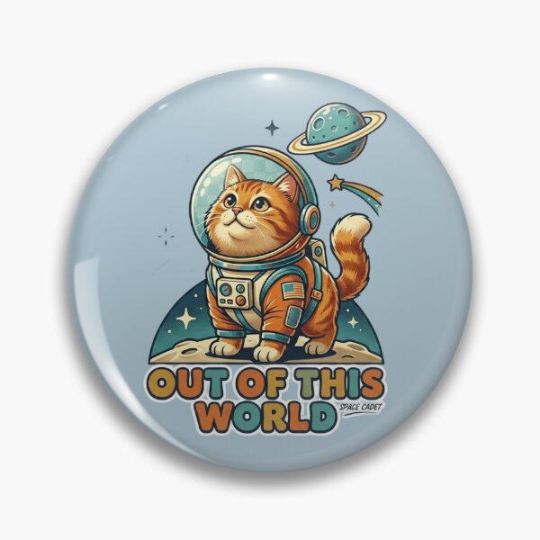 Item preview, Cute Astronaut Cat “Out of This World” Space Illustration Retro Cartoon Design designed and sold by MartBook.