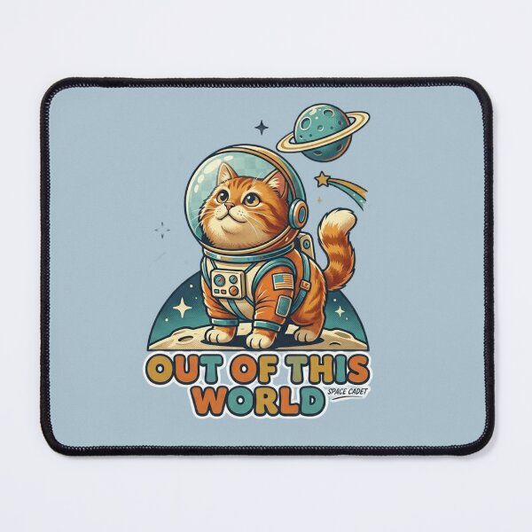 Item preview, Cute Astronaut Cat “Out of This World” Space Illustration Retro Cartoon Design designed and sold by MartBook.