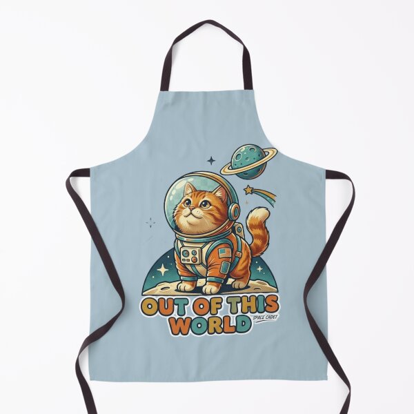 Item preview, Cute Astronaut Cat “Out of This World” Space Illustration Retro Cartoon Design designed and sold by MartBook.