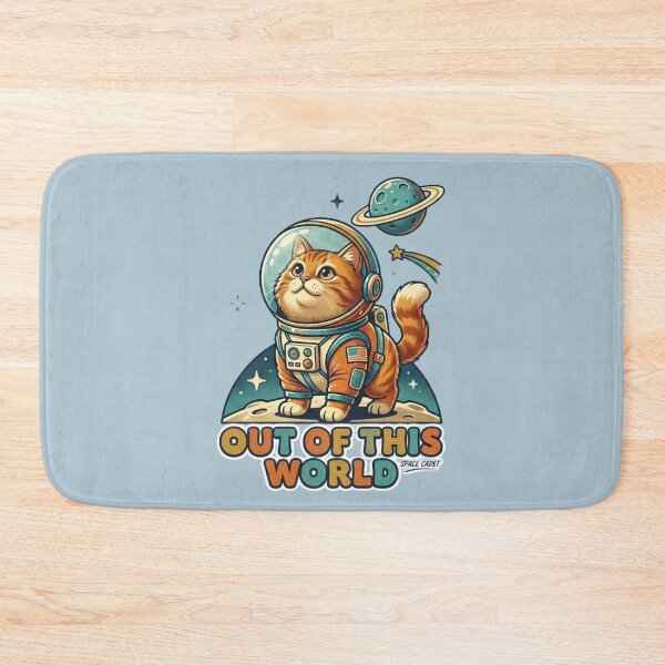 Item preview, Cute Astronaut Cat “Out of This World” Space Illustration Retro Cartoon Design designed and sold by MartBook.