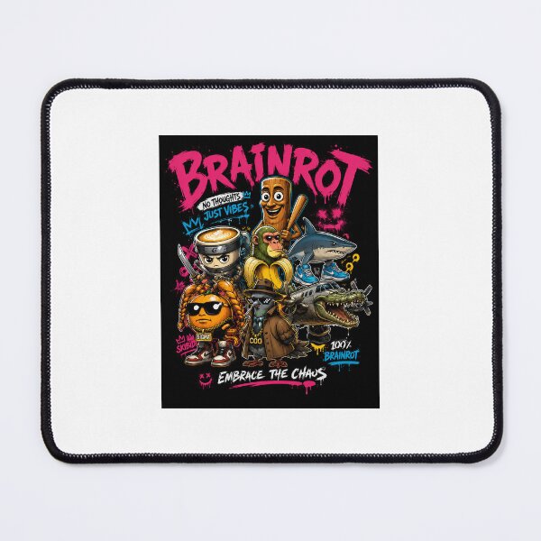 Item preview, Brainrot Chaos – Funny Meme Collage Graphic T-Shirt Design designed and sold by YKSHRINEEVASART.