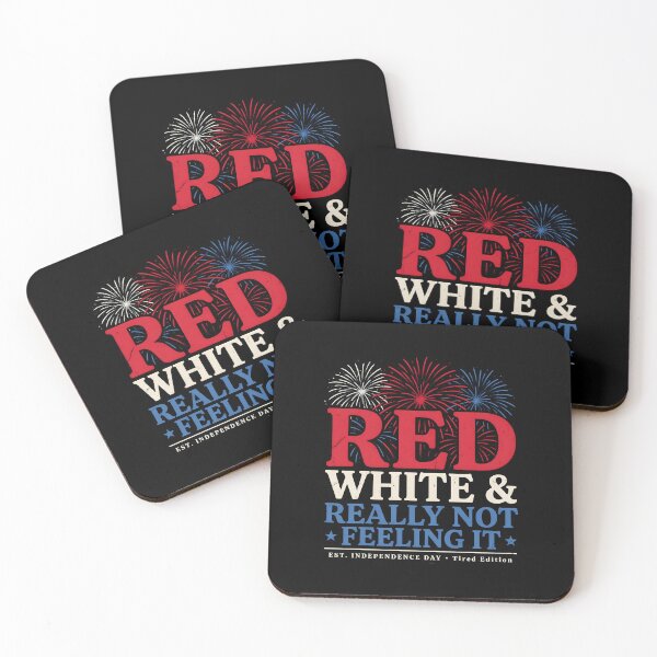 Item preview, Red White & Really Not Feeling It Retro Americana Political Satire Design designed and sold by Redgiant87x.