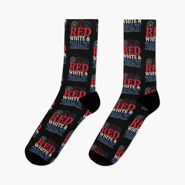 Item preview, Red White & Really Not Feeling It Retro Americana Political Satire Design designed and sold by Redgiant87x.