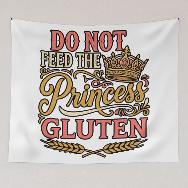 Item preview, funny princess gluten meme sarcastic quote design designed and sold by ArtDesignTp.