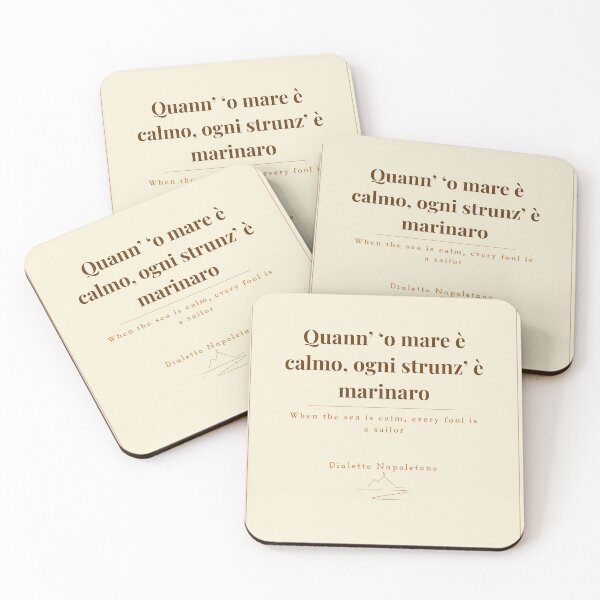 Item preview, Quann o Mare è Calmo — Neapolitan Dialect Vintage Print Naples designed and sold by vesuviovibes.