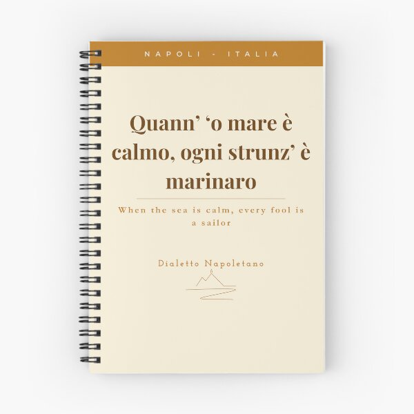 Item preview, Quann o Mare è Calmo — Neapolitan Dialect Vintage Print Naples designed and sold by vesuviovibes.