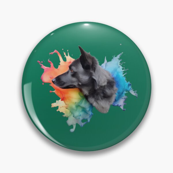 Item preview, Watercolor Splash Dog Portrait – Green Edition designed and sold by helgekerler.