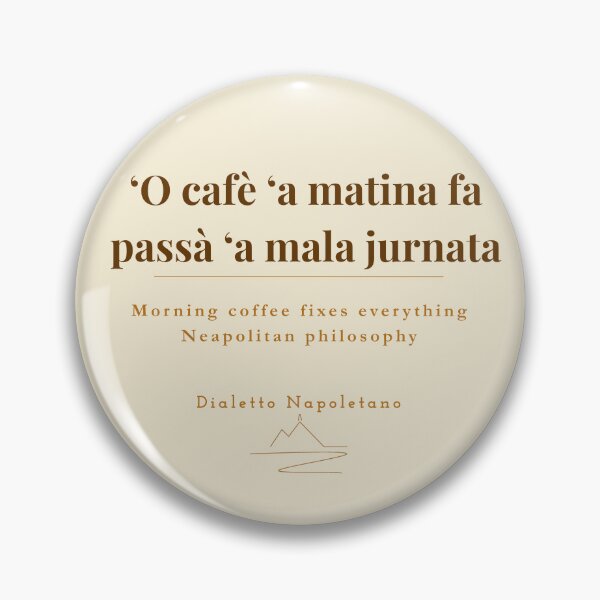 Item preview, O Cafè a Matina — Neapolitan Coffee Quote Vintage Print Naples designed and sold by vesuviovibes.