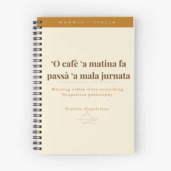 Item preview, O Cafè a Matina — Neapolitan Coffee Quote Vintage Print Naples designed and sold by vesuviovibes.