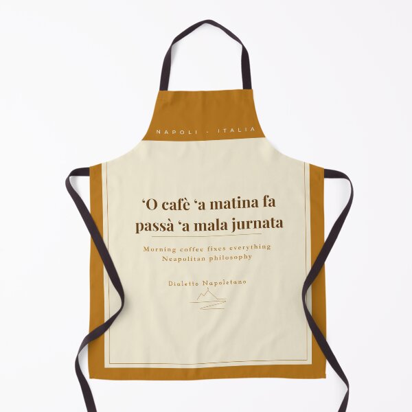Item preview, O Cafè a Matina — Neapolitan Coffee Quote Vintage Print Naples designed and sold by vesuviovibes.