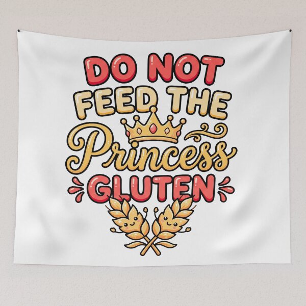 Item preview, gluten free princess funny quote meme humor design designed and sold by ArtDesignTp.