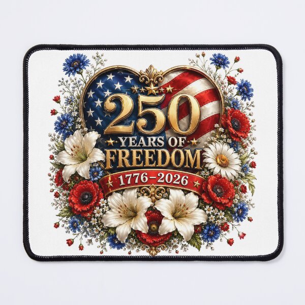 Item preview, USA 250th Anniversary Floral Heart designed and sold by PetalGarden.