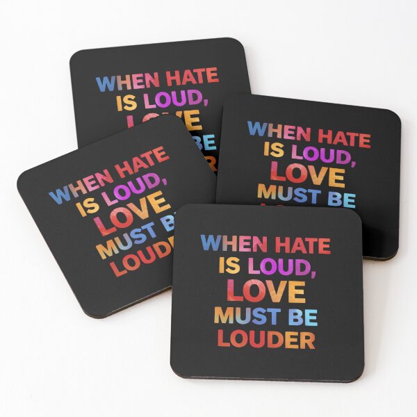 Item preview, When Hate Is Loud, Love Must Be Louder Inspirational Quote Anti Hate Message designed and sold by RetroMini2026.