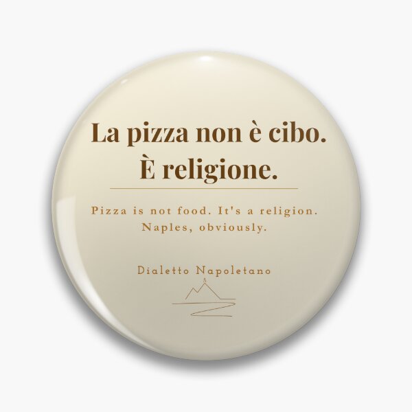 Item preview, La Pizza Non è Cibo È Religione — Neapolitan Pizza Quote Vintage Print designed and sold by vesuviovibes.