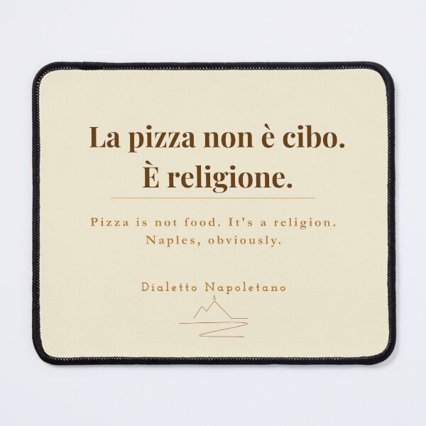 Item preview, La Pizza Non è Cibo È Religione — Neapolitan Pizza Quote Vintage Print designed and sold by vesuviovibes.