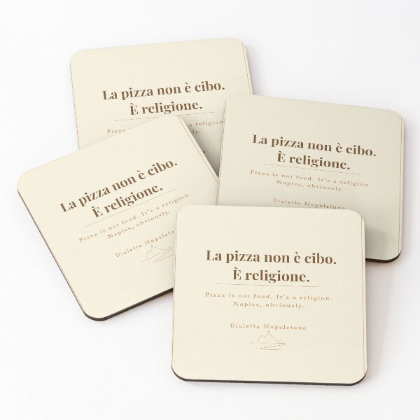 Item preview, La Pizza Non è Cibo È Religione — Neapolitan Pizza Quote Vintage Print designed and sold by vesuviovibes.