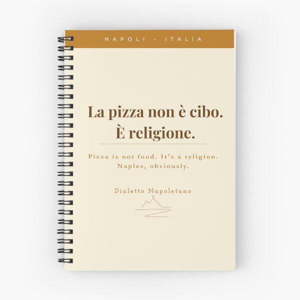 Item preview, La Pizza Non è Cibo È Religione — Neapolitan Pizza Quote Vintage Print designed and sold by vesuviovibes.
