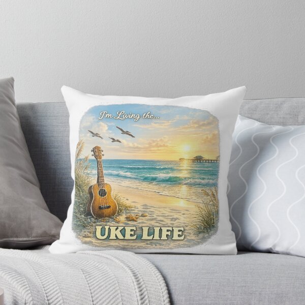 Item preview, Uke Life™ -  Vintage Retro Shirt – Distressed Music Lover Tee - Florida Coast designed and sold by Ukulele Gent.