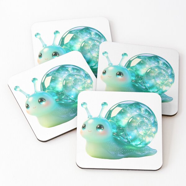 Item preview, Happy Emerald Snail Mascot designed and sold by ABYSSLAB.