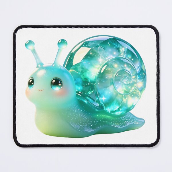 Item preview, Happy Emerald Snail Mascot designed and sold by ABYSSLAB.