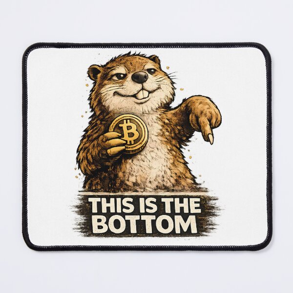 Item preview, This Is The Bottom Funny Crypto Beaver Meme designed and sold by DryHumorPrints.