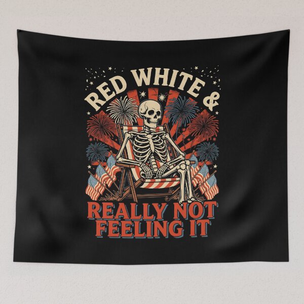 Item preview, Red White & Really Not Feeling It Independence Day Humor with Retro Style designed and sold by Redgiant87x.