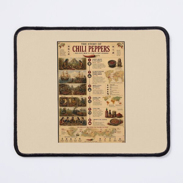 Item preview,  The Story of Chili Peppers Vintage Infographic Poster  designed and sold by Easternpantry.