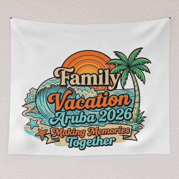 Item preview, aruba 2026 family vacation beach memories design designed and sold by ArtDesignTp.