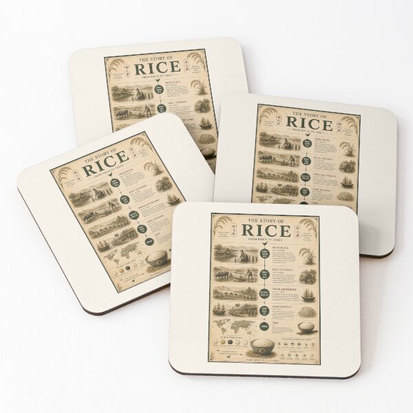 Item preview, The Story of Rice Vintage Infographic Poster  designed and sold by Easternpantry.