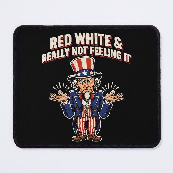 Item preview, Red White & Really Not Feeling It Retro Patriotic Parody designed and sold by Redgiant87x.
