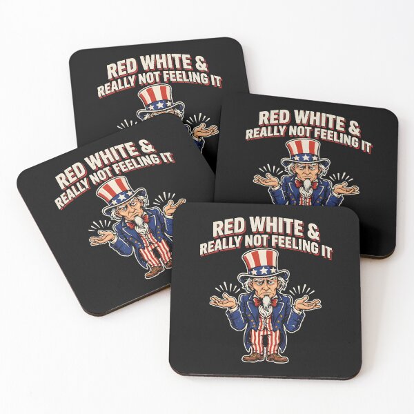 Item preview, Red White & Really Not Feeling It Retro Patriotic Parody designed and sold by Redgiant87x.