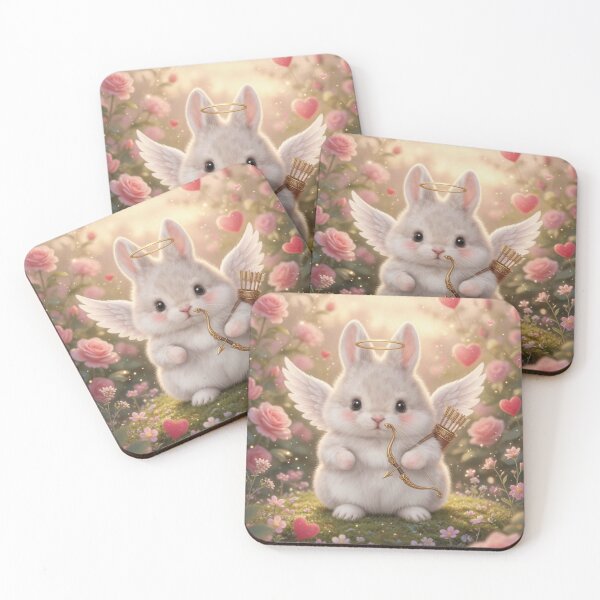 Item preview, Cute Cupid Bunny with Angel Wings and Bow – Romantic Love Rabbit designed and sold by lovelistivkaa.