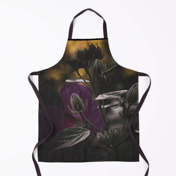 Item preview, Moody Dark Hibiscus Flower Buds with Deep Purple Petals designed and sold by LacArtPhoto.