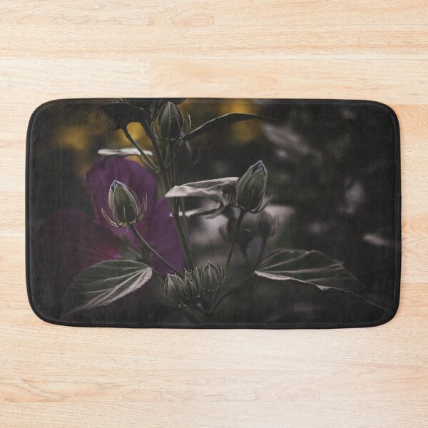 Item preview, Moody Dark Hibiscus Flower Buds with Deep Purple Petals designed and sold by LacArtPhoto.