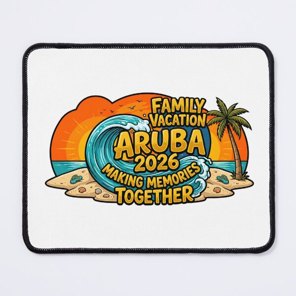 Item preview, tropical family vacation aruba 2026 beach design designed and sold by ArtDesignTp.