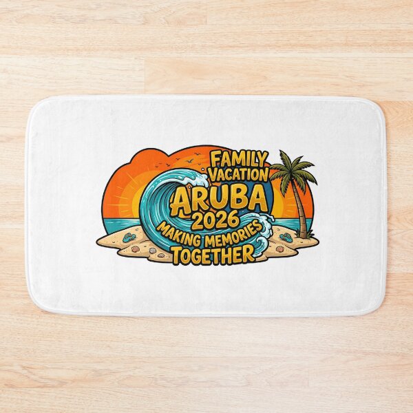 Item preview, tropical family vacation aruba 2026 beach design designed and sold by ArtDesignTp.