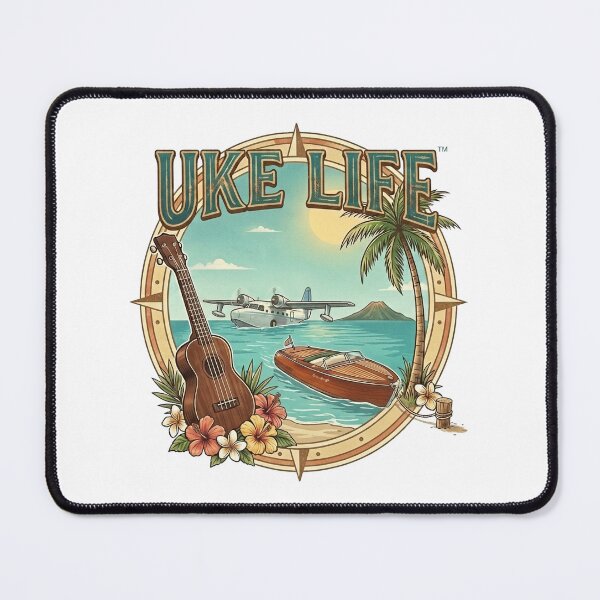 Item preview, Uke Life™ - Vintage Retro Shirt – Distressed Music Lover Tee designed and sold by Ukulele Gent.
